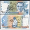 BRASIL 5 CRUZADOS NOVOS 1988 sobre BRASIL 5000 CRUZADOS 1989 CANDIDO PORT MARI Pick 217A BILLETE SC Brazil UNC BANKNOTE