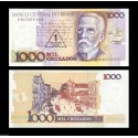 BRASIL 1 CRUZADO NOVO sobre 1000 CRUZADOS 1988 MACHADO DE ASIS PICK 213B SIGN 26 BILLETE SC UNC BANKNOTE BRAZIL