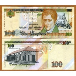 HONDURAS 100 LEMPIRAS 2004 JOSE CECILIO DEL VALLE y CASA Pick 77G BILLETE SC UNC BANKNOTE