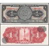 MEXICO 1 PESO 1967 CALENDARIO AZTECA y COLUMNA DE LA VICTORIA Serie BCY Pick 59J.1 BILLETE SC UNC BANKNOTE