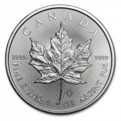 . CANADA $5 DOLARES 2015 HOJA DE ARCE Silver Dollar MAPLE LEAF