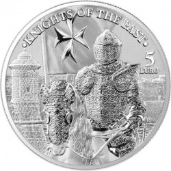 . 1 coin @18/NOV ENVIO@ MALTA 5 EUROS 2022 CABALLEROS MEDIEVALES 2ª MONEDA DE PLATA 1 ONZA Oz silver coin KNIGHTS OF THE PAST