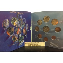 @OFERTA@ FINLANDIA CARTERA OFICIAL EUROS 2002 SC 1+2+5+10+20+50 Centimos 1€ + 2 EUROS 2002 SET 8 MONEDAS @RARA@