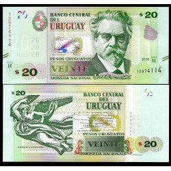 . URUGUAY 50 PESOS 1988 1989 ARTIGAS Pick 61A SC BILLETE $50