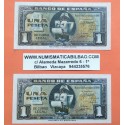 1 Billete NUEVO x ESPAÑA 1 PESETA 1940 CARABELA DE CRISTOBAL COLON Serie D Pick 122A BILLETE SC Spain UNC BANKNOTE