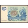 @PVP NUEVO 80€@ SUECIA 50 KRONOR 1984 REY GUSTAV III - SOL y PAJAROS Pick 53D BILLETE SC y DOBLEZ CENTRAL