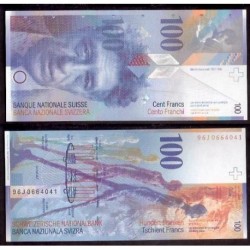 @DOBLEZ CENTRAL@ SUIZA 100 FRANCOS 1996 ALBERTO GIACOMETTI Pick 72A BILLETE SC SWITZERLAND 100 Francs