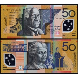 @RARO@ AUSTRALIA 50 DOLARES 1995 FRASESER y EVANS Pick 54A BILLETE DE PLASTICO SC $50 UNC BANKNOTE