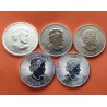 CANADA 5 DOLARES 1991 HOJA DE ARCE PLATA PURA SC SILVER DOLLAR