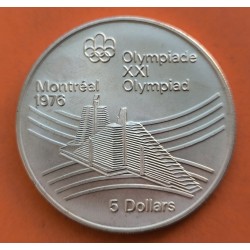 CANADA 5 DOLARES 1976 VILLA OLIMPICA XXI OLIMPIADA DE MONTREAL KM.110 MONEDA DE PLATA SC- Olympic Village 0,72 ONZAS
