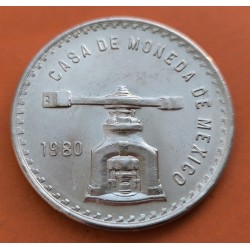 MEXICO 1 ONZA 1980 BALANZA KM.M49 MONEDA DE PLATA SC- siempre pequeñas rayitas de acuñación TROY OZ silver coin R/2
