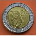 KENIA 20 SHILLINGS 2018 GRAN ELEFANTE AFRICANO KM.48 MONEDA BIMETALICA EBC Kenya 20 Shillings
