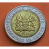 KENIA 20 SHILLINGS 2018 GRAN ELEFANTE AFRICANO KM.48 MONEDA BIMETALICA EBC Kenya 20 Shillings