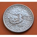 CUBA 10 CENTAVOS 1952 BANDERA y ARBOL 50 AÑOS DE LIBERTAD y PROGRESO KM.23 MONEDA DE PLATA MBC+ silver coin R/1