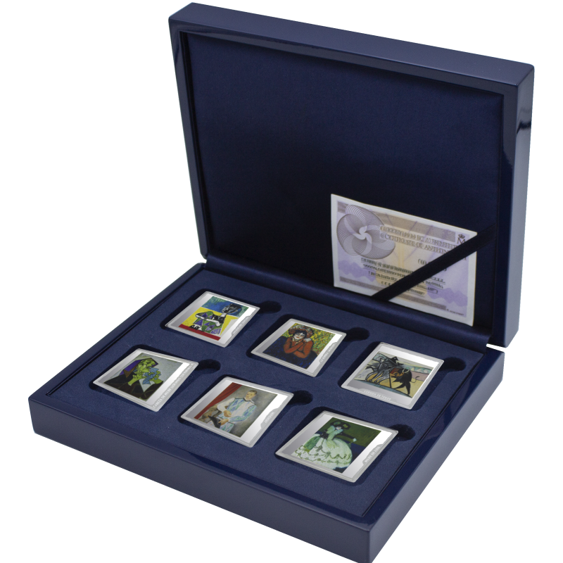 . 6 Monedas PABLO PICASSO x ESPAÑA 10 EUROS 2023 PINTOR 50 Aniversario PLATA PROOF 1 SOLO ESTUCHE COMPACTO FNMT LINGOTES Onza