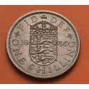 INGLATERRA 1 SHILLING 1966 ISABEL II ENGLISH SHIELD @NO LEYENDA BRITT:OMN@ KM.904 MONEDA DE NICKEL SC-