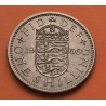 INGLATERRA 1 SHILLING 1966 ISABEL II ENGLISH SHIELD @NO LEYENDA BRITT:OMN@ KM.904 MONEDA DE NICKEL SC-