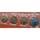 . 6 monedas x ANDORRA 1 CENTIM + 2 CENTIMS + 5 CENTIMS 2002 ANIMALES - FLORES - REYES ALUMINIO y LATÓN SC Pátina