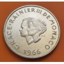 @RARA y MANCHITAS@ MONACO 10 FRANCOS 1966 BODA GRACE KELLY y RAINIERO III KM.146 MONEDA DE PLATA Inspiración 2 euros 2007