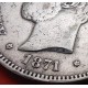 . @MUY RARA@ ESPAÑA Rey AMADEO I DE SABOYA 5 PESETAS 1871 * 18 73 DEM REY y ESCUDO KM.666 MONEDA DE PLATA (DURO) Spain silver