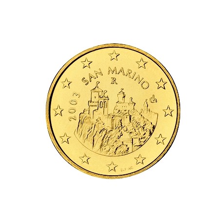 SAN MARINO 50 CENTIMOS 2013 LAS TRES TORRES NACIONALES MONEDA DE LATON SC 50 Cent coin