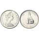 CANADA 50 CENTAVOS 1967 1867 PERRO Reina ISABEL II 100 ANIVERSARIO KM.69 MONEDA DE PLATA @LUJO@ Half Dollar silver 50 Cents