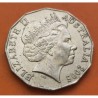 AUSTRALIA 50 CENTAVOS 2005 MELBOUNE COMMONWEALTH GAMES y REINA ISABEL II KM.769 MONEDA DE NICKEL MBC Half Dollar