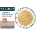 . 1 acoin x ANDORRA 2 EUROS 2020 CUMBRE IBEROAMERICANA @AGOTADA@ MONEDA CONMEMORATIVA Estuche