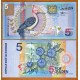 SURINAME 5 GULDEN 2000 PAJARO y FLORES Pick 146 BILLETE SC Surinam UNC BANKNOTE