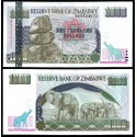 ZIMBABWE 1000 DOLARES 2003 ELEFANTES Pick 12A BILLETE SC Africa $1000 DOLLARS UNC BANKNOTE