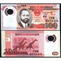 MOZAMBIQUE 100 METICAIS 2011 JIRAFAS Color ROJO Pick 151A BILLETE DE PLASTICO SC Africa Mocambique UNC BANKNOTE