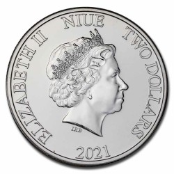@Disney REY LEON@ NIUE 2 DOLARES 2021 THE LION KING HAKUNA MATATA 3ª MONEDA DE PLATA SC silver 1 ONZA OZ cápsula