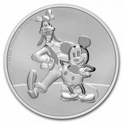 . 1 coin NIUE 2 DOLARES 2021 MICKEY MOUSE y GOOFY Serie DISNEY MONEDA DE PLATA SC silver OZ OUNCE ONZA
