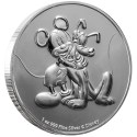 . 1 coin NIUE 2 DOLARES 2020 MICKEY MOUSE y PLUTO Serie DISNEY MONEDA DE PLATA capsula SC OZ OUNCE ONZA