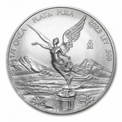 . 1 acoin MEXICO 1/4 ONZA 2023 ANGEL LIBERTAD MONEDA DE PLATA SC silver coin OZ OUNCE Pureza 999 27mm