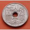 1 moneda x ESPAÑA 50 CENTIMOS 1949 * 19 51 ESTADO ESPAÑOL FRANCISCO FRANCO Tipo FLECHAS KM.777 NICKEL SC- R/2