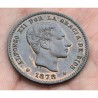 . @PRECIOSA + BRILLO ORIGINAL@ ESPAÑA Rey ALFONSO XII 5 CENTIMOS 1878 OM ESCUDO KM.674 MONEDA DE BRONCE SC-