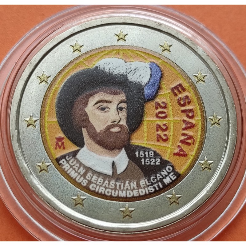 . 1 moneda x ESPAÑA 2 EUROS 2022 ELCANO V CENTENARIO DE LA VUELTA AL