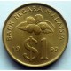 MALASIA 1 RINGGIT 1992 ESPADAS y ORQUIDEA BANK NEGARA MALAYSIA KM.54 MONEDA DE LATON SC- Malaysia