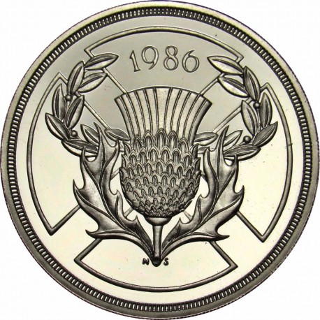 INGLATERRA 2 LIBRAS 1986 FLORES - JUEGOS DE LA COMMONWEALTH KM.947 MONEDA DE LATON SC- United Kingdom UK 2 Pounds