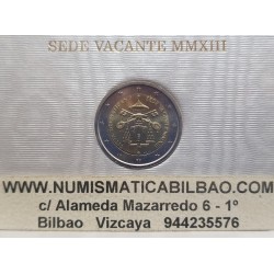 VATICANO 2 EUROS 2013 SEDE VACANTE SC MONEDA CONMEMORATIVA EN CARTERA ESTUCHE OFICIAL