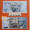 1 billete NUEVO + DOBLEZ EN ESQUINA x ESPAÑA 10000 PESETAS 1992 JUAN CARLOS I Serie C Pick 166 SC Spain banknote