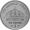 SUECIA 1 KRONA 2003 REY CARL XVI GUSTAF KM.894 MONEDA DE NICKEL SC- Sweden 1 Corona
