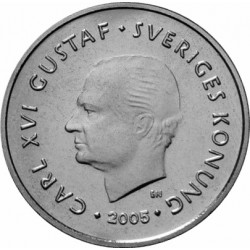 SUECIA 1 KRONA 2003 REY CARL XVI GUSTAF KM.894 MONEDA DE NICKEL SC- Sweden 1 Corona