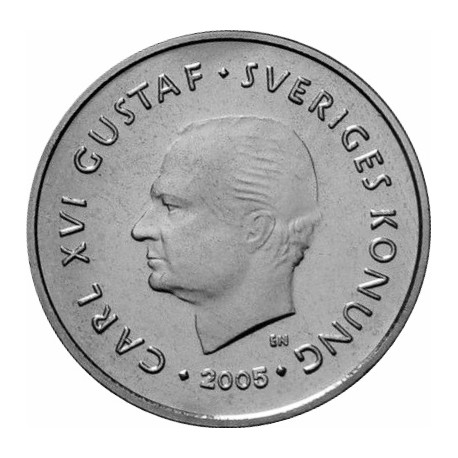 SUECIA 1 KRONA 2003 REY CARL XVI GUSTAF KM.894 MONEDA DE NICKEL SC- Sweden 1 Corona