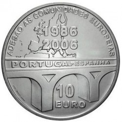 PORTUGAL 10 EUROS 2006 PLATA SC ADHESION CON ESPAÑA SILVER