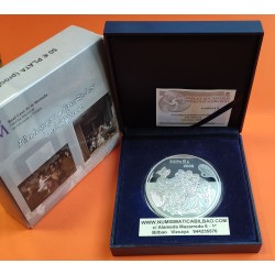 ESPAÑA 50 EUROS 2008 VELAZQUEZ Pintores Españoles MONEDA DE PLATA PROOF Cincuentín ESTUCHE CERTIFICADO FNMT 5 Onzas OZ