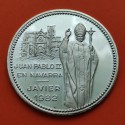 @OFERTA@ ESPAÑA MEDALLA DE PLATA 1982 VISITA PAPA JUAN PABLO II CASTILLO DE JAVIER en NAVARRA SC