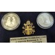 . 2 monedas x VATICANO 10000 LIRAS 1995 PAPA JUAN PABLO II NACIMIENTO DE JESUS KM.260/261 PLATA PROOF ESTUCHE CERTIFICADO