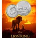 . 3 monedas @PELICULA EL REY LEON@ NIUE 2 DOLARES 2019 + 2020 + 2021 THE LION KING Serie DISNEY PLATA PURA 1 ONZA OZ cápsula